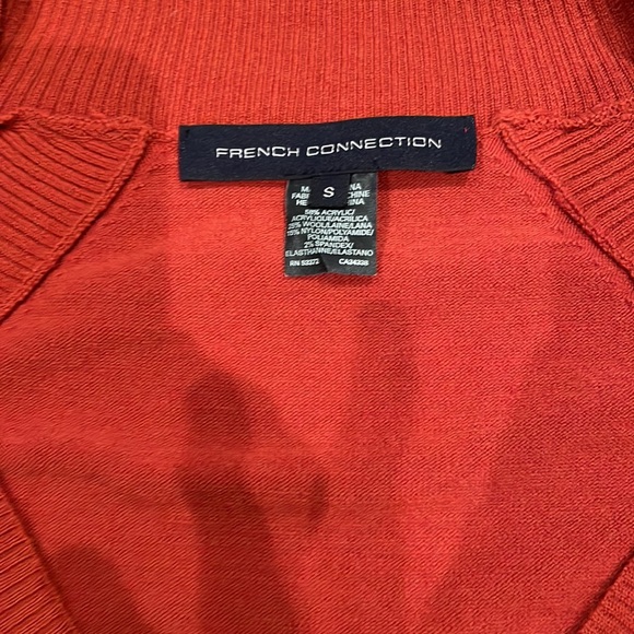 French Connection size small, cute, light weight, orange sweater. - Picture 2 of 3